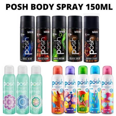 ^ KYRA ^ POSH Parfum Body Spray Perfume Form Men And Women Odour Fighting Active Wangi Sepanjang Hari