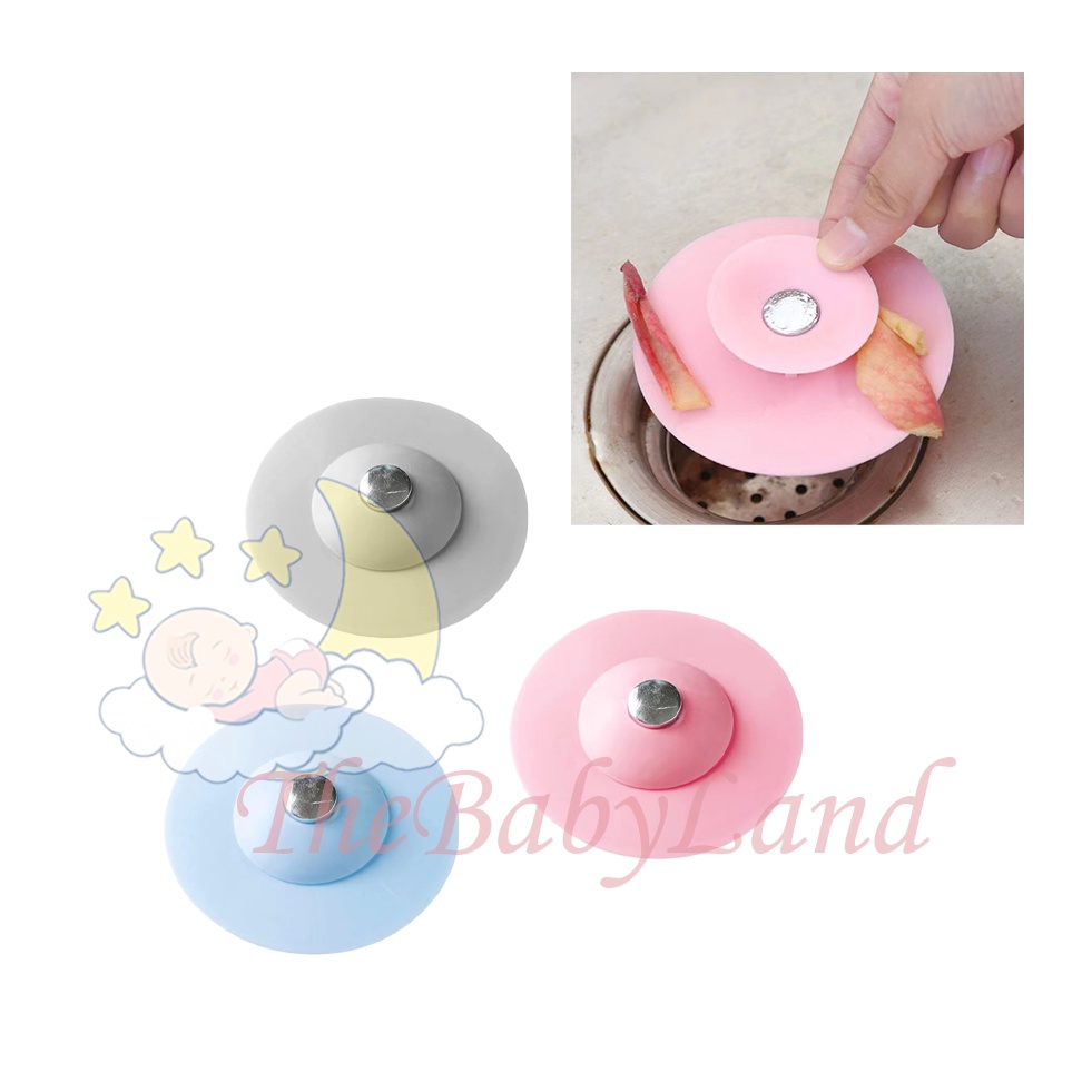 [1KG 46PCS] Babyland Saringan Wastafel Silikon Penutup Lubang Saluran Air Kamar Mandi Dapur Bulat Sink Bathtub Silicone