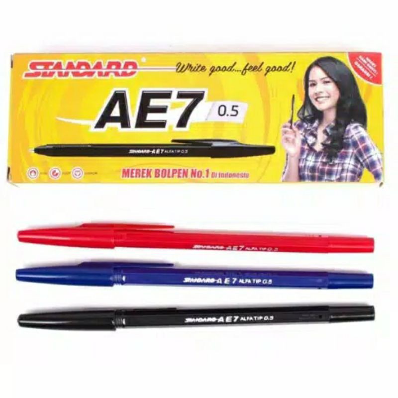 Jual Pulpen Standard AE7 [3 Pcs] / Ballpoint Pena Pen / Pulpen Murah ...