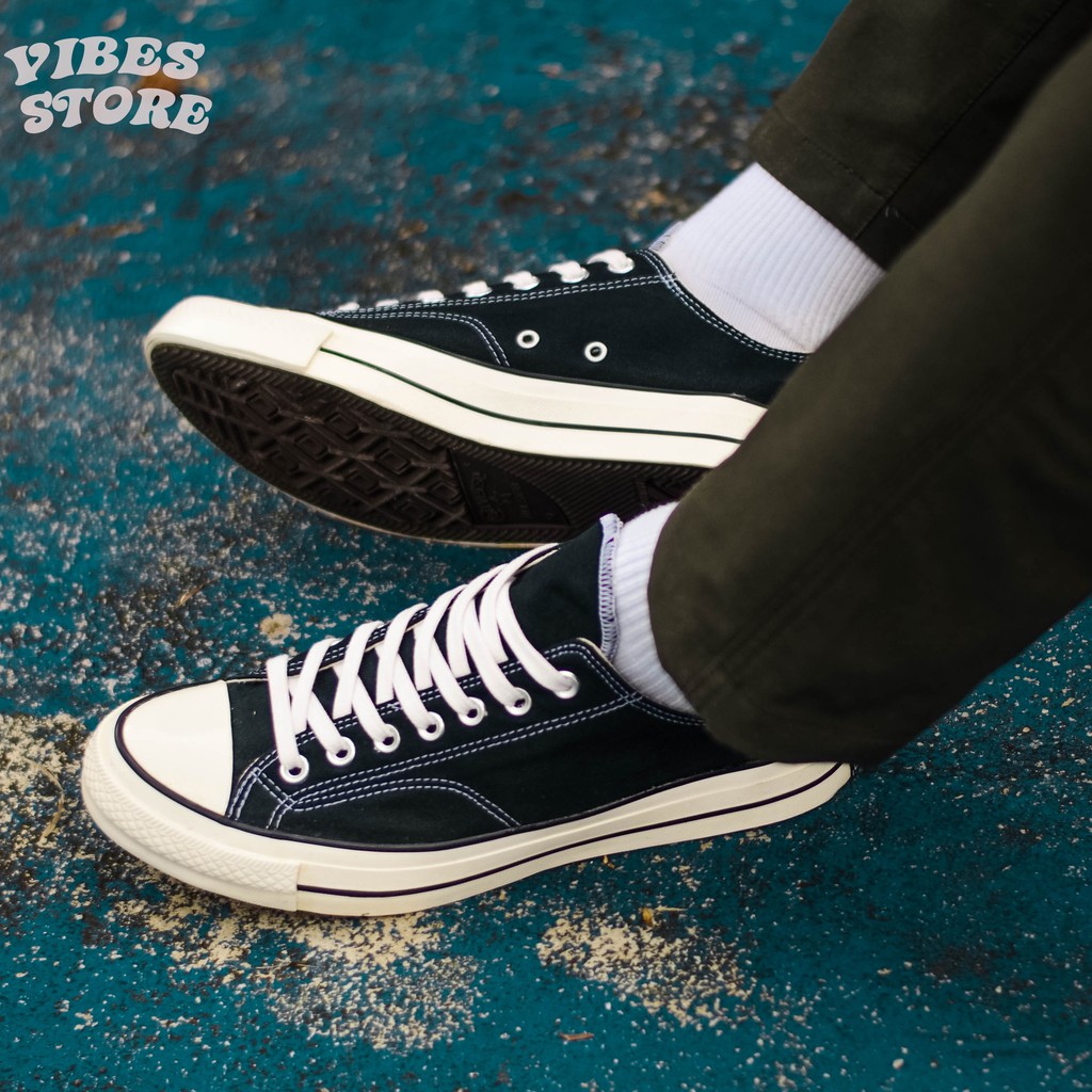 SEPATU CONVERSE 70S LOW CT ALL STARS BLACK EGRET BNIB ORIGINAL PREMIUM MADE IN VIETNAM CEWEK