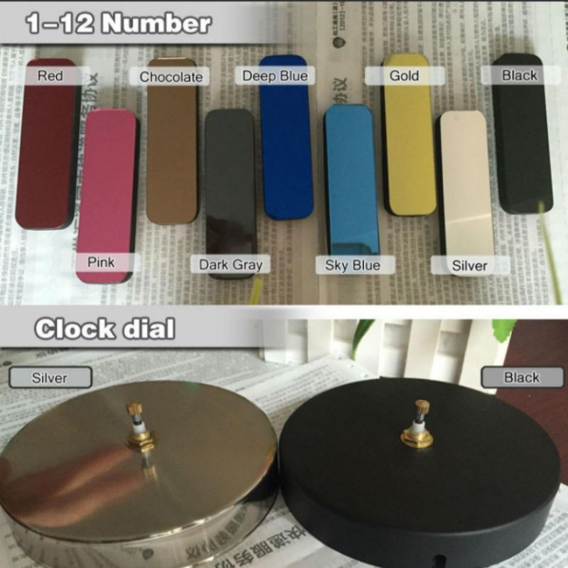 Jam Dinding Besar Ukuran Jumbo Tempel Dinding DIY Giant Clock Quartz 80-130cm Jam Dinding Dekorasi