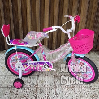  Sepeda  Anak  Perempuan  Cewek Roda Empat Monchichi Motif LOL  