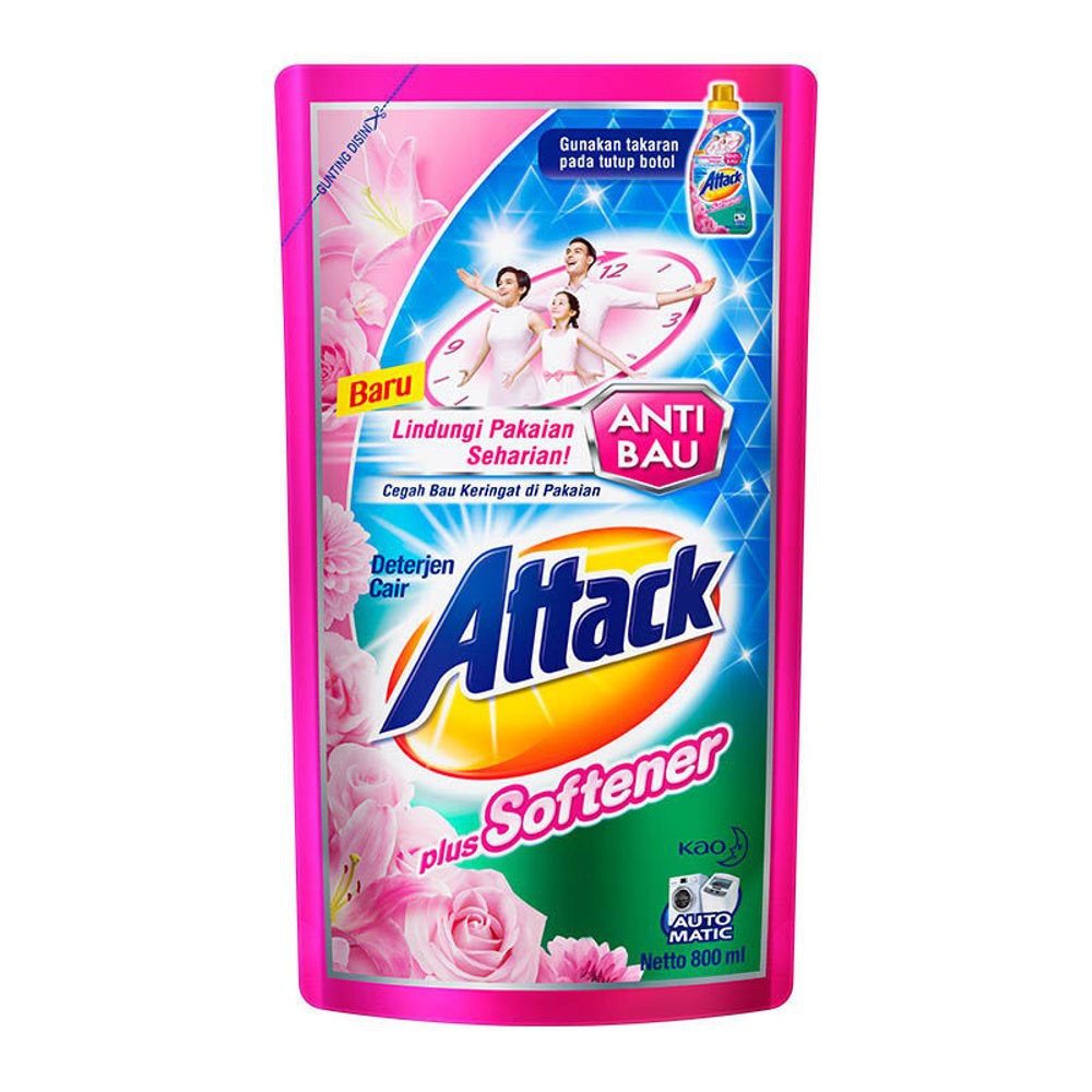 ATTACK Liquid Matic Plus Softener 800ml ORIGINAL / Sabun Cuci Baju