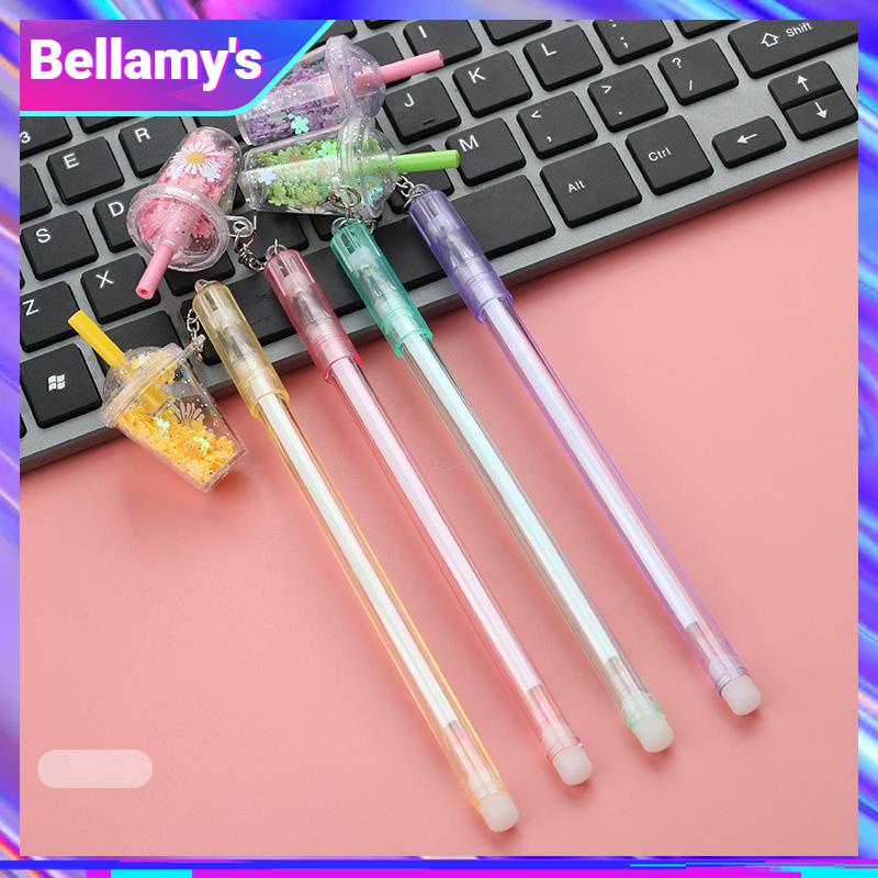 

COD ❤️ 0.5mm Kreatif Susu Cangkir Teh Liontin Gel Pena Lucu Payet Mahasiswa Tanda Tangan Pena-Bellamy's