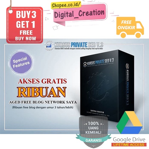 HOT Kursus Private SEO V1 V2 V3 Super Lengkap + Bonus