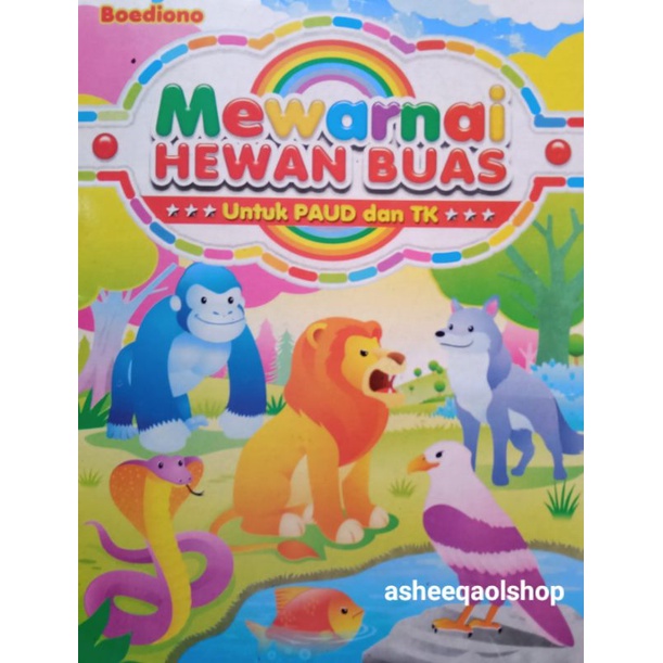 Buku Mewarnai Hewan Buas Untuk Paud Tk