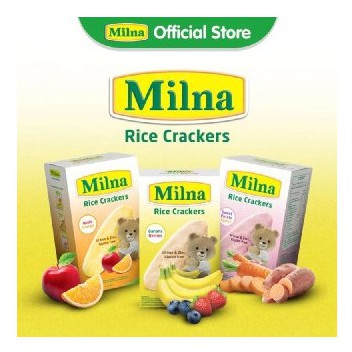 Milna Rice Crackers Apple Orange / Banana Berries / Sweet Potato Carrot 5x4gr