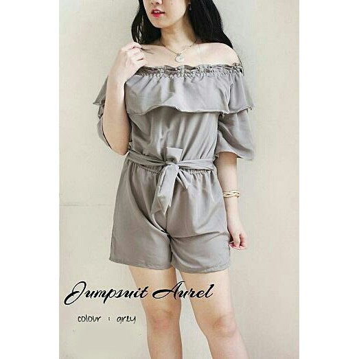 Jumpsuit Wanita Casual /Jumpsuit Aurel/Jumpsuit Hotpants Polos