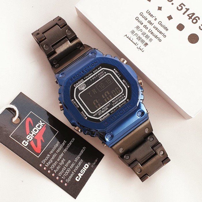 JAM TANGAN PRIA MERK G-SHOCK TYPE GMW-B5000 BLACKBLUE ORI BM BATERAI