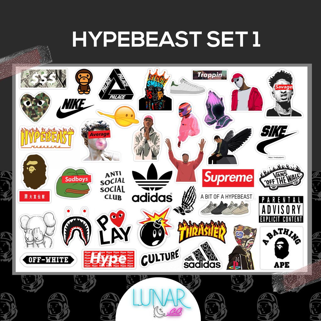 Hypebeast Hb Set Tumblr Sticker Stiker Tumblr Shopee Indonesia