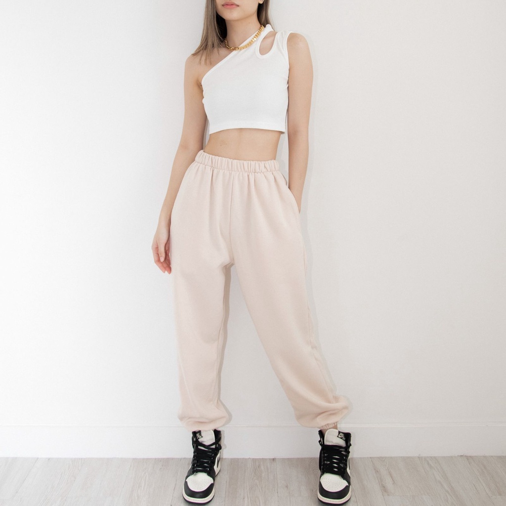 Jogger sweatpant sand creme