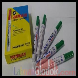 

Vanila | Spidol Permanent Paint Marker Snowman Hijau Isi 12 Pcs
