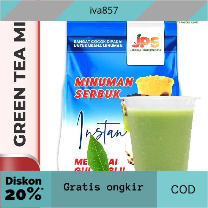 

PROMO Bubuk Minuman Green Tea Mix Powder Instan JPS Gula GRATIS ONGKIR