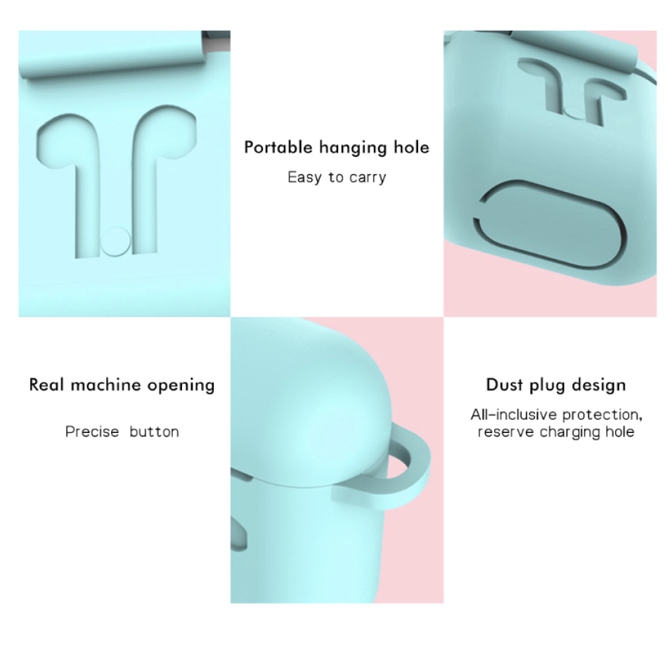 Case Airpods Polos Premium Silicone Hitam Biru Merah Black i12 i12s Inpods 12 12s Gen 1 2 Putih