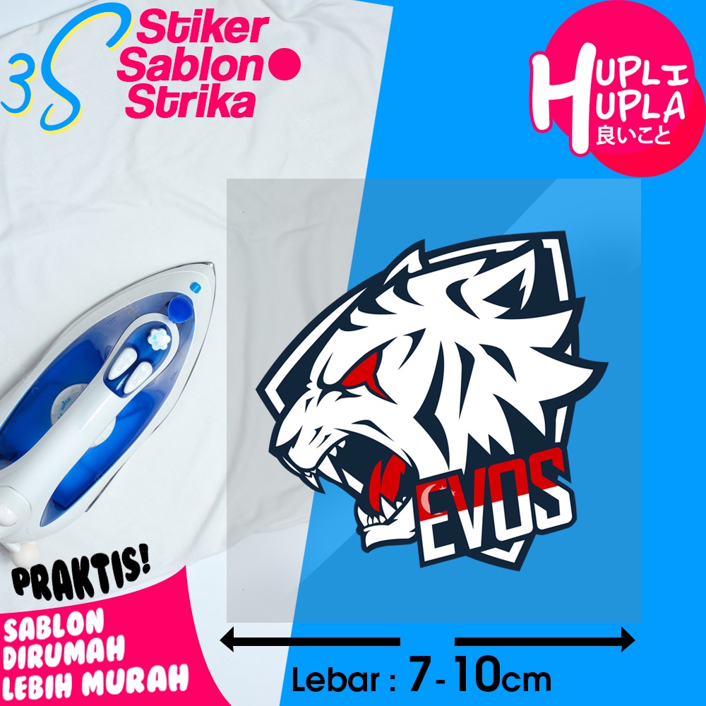 Stiker Sablon Setrika Evos SG Singapore Team Esport Sticker Emblem Gosok Untuk Baju dan Jersey