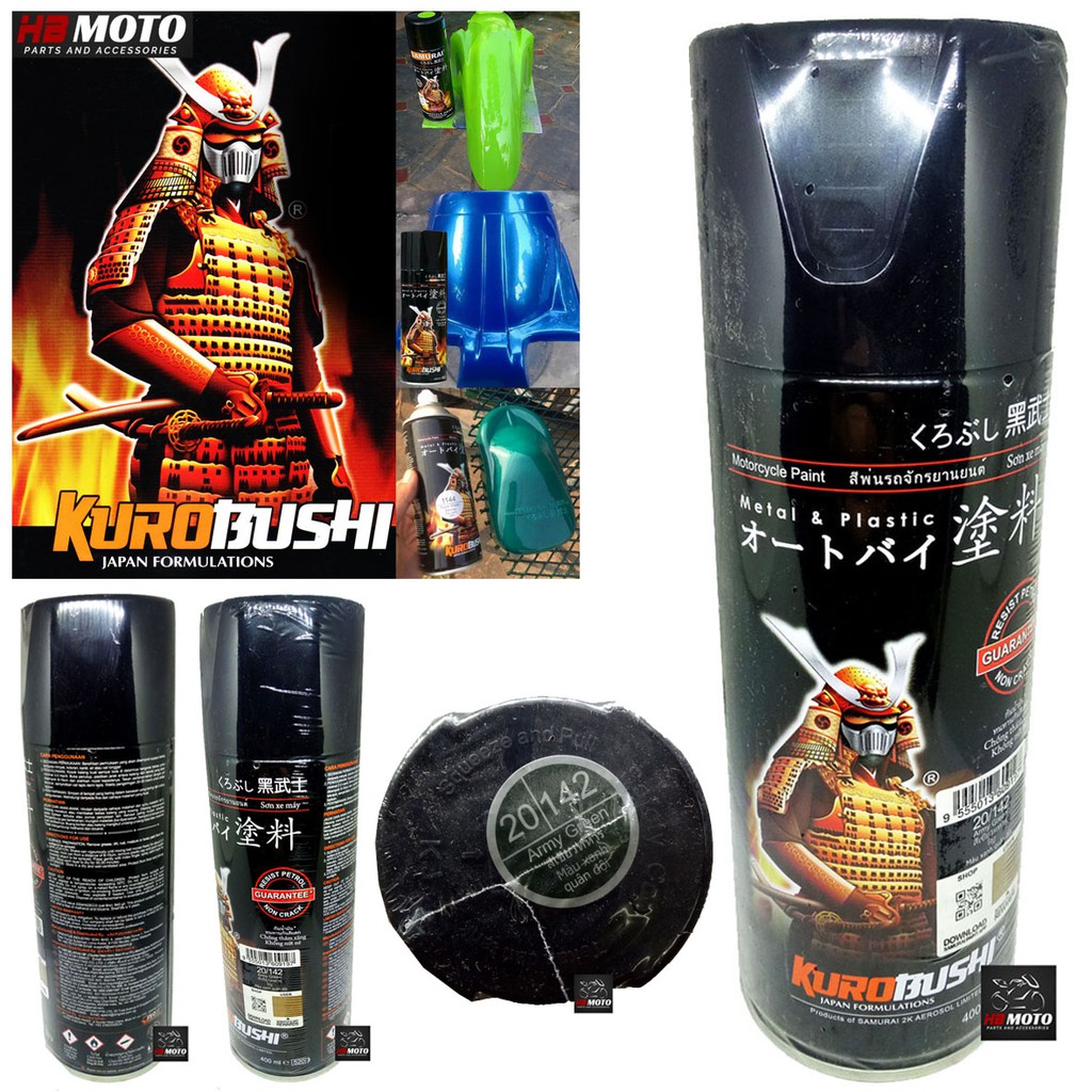 142 ARMY GREEN/ Cat Semprot Samurai Paint Standard 142 ARMY GREEN ISI 400 ml/Cat Semprot Motor/PYLOX