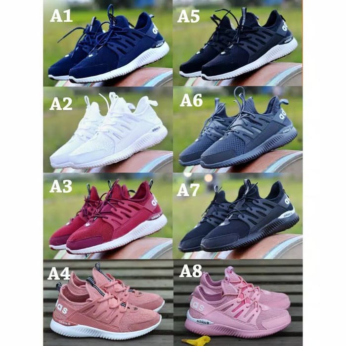 Adidas Alphabounce White Sepatu Sneakers Pria Wanita Full Putih