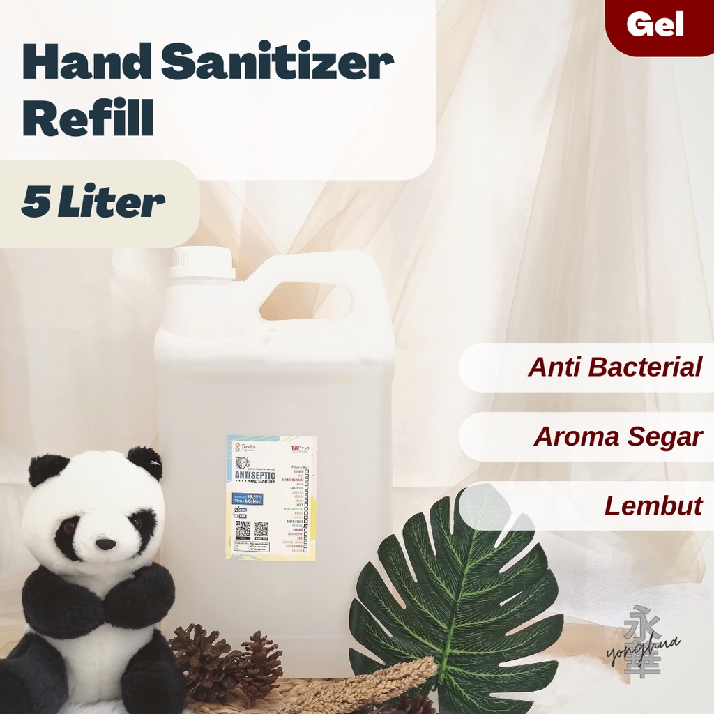 Hand Sanitizer Gel 5 Liter Kemasan Jerigen Refill Aroma Bibit Parfum Premium Wangi Segar Harum BBW