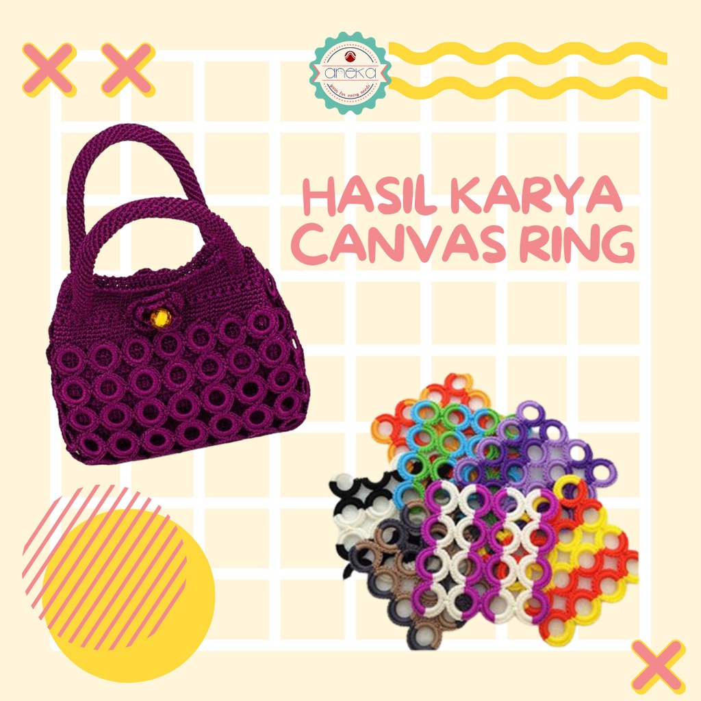 ANK - Plastic Net DIY / Plastik Ring 20mm Tas Rajut Crochet PCS