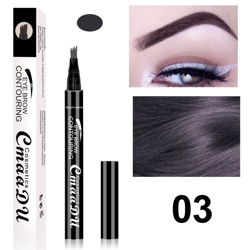 CMAADU EYEBROW CONTOURING Pencil 4 Tip Liquid Brow Waterproof Long lasting Cosmetic Eyebrow