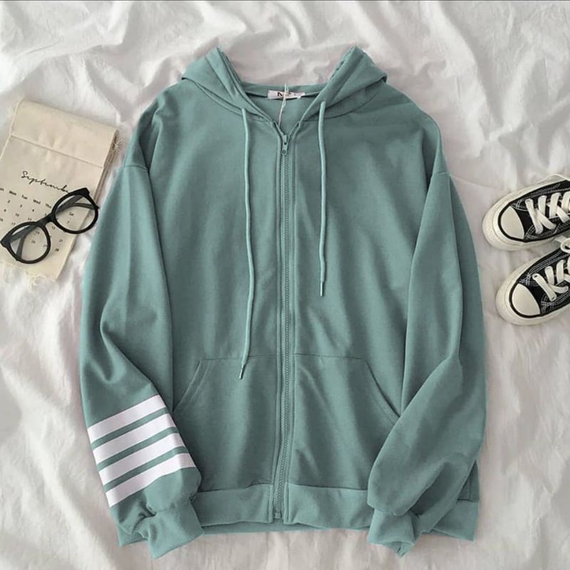 Jaket Sweater Hoodie Wanita Oversize Outerwear Pakaian Sweatshirt Korean Style Hudie Cewek ZOPY-1