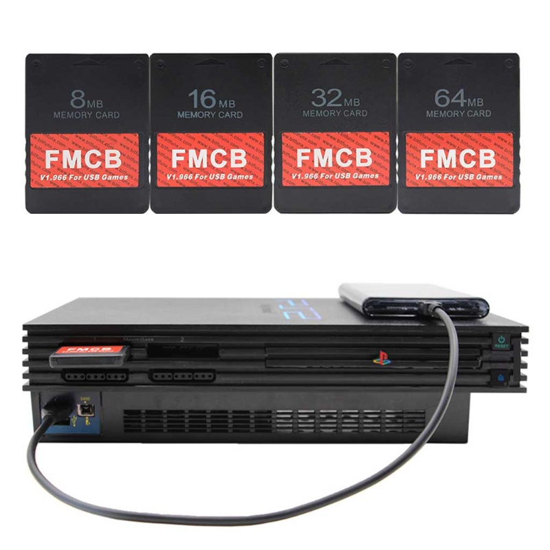 Btsg 8MB/16MB/32MB/64MB Memory Card Untuk FMCB V1.966 USB Vedio Gaming Untuk PS2 PS1 Cons