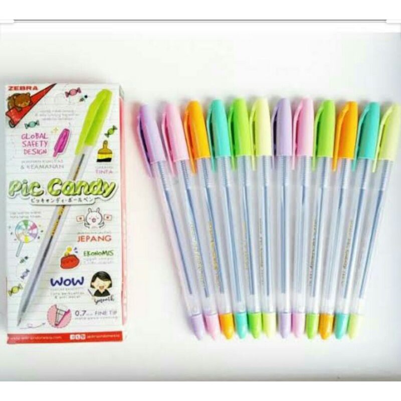 

bolpoin zebra pic candy / pulpen zebra/ pena zebra harga obral, harga murah
