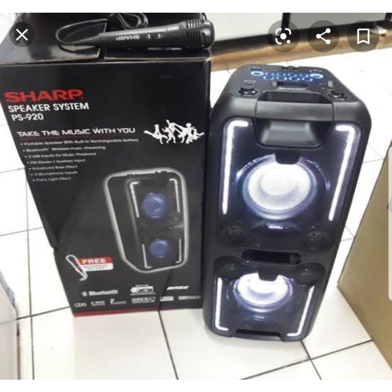 AUDIO SPEAKER SHARP PS-920 BLUETOOTH