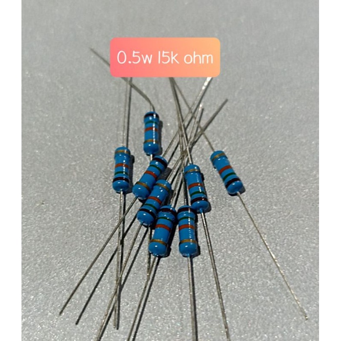 10BUAH RESISTOR 0.5W 15K OHM SETENGAH WATT 15K OHM 0.5 WATT 15 K OHM