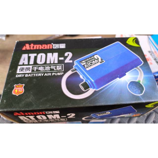 ATMAN ATOM 2 AERATOR AIRPUMP 1 LUBANG TENAGA BATERAI