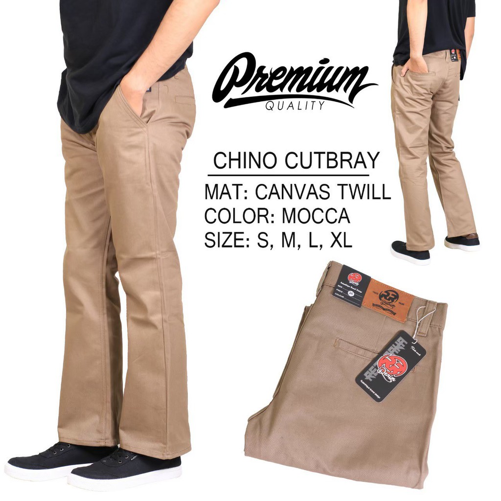 Celana Chino Cutbray Pria Panjang / Celana Chino Cutbray Pria Cotton Premium