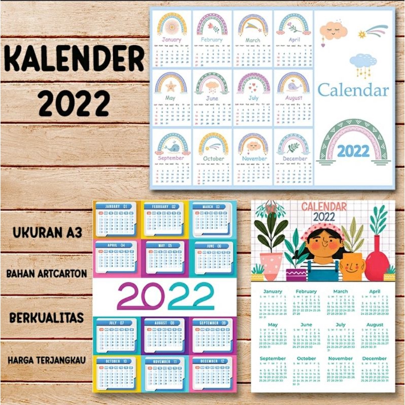 

Kalender 2022 design unik dan lucu