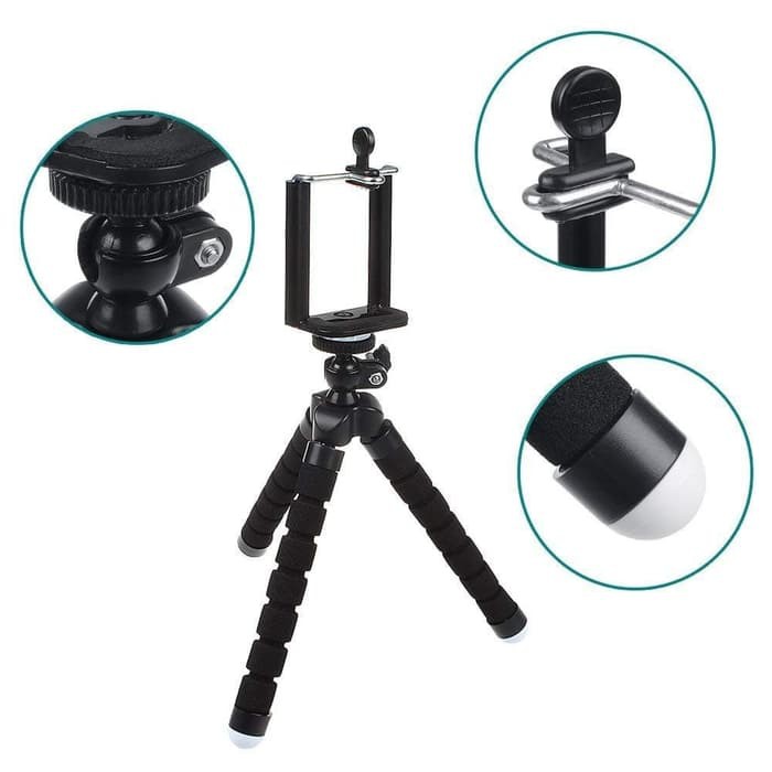 Flexible Octopus Tripod Mini with Smartphone Holder HP