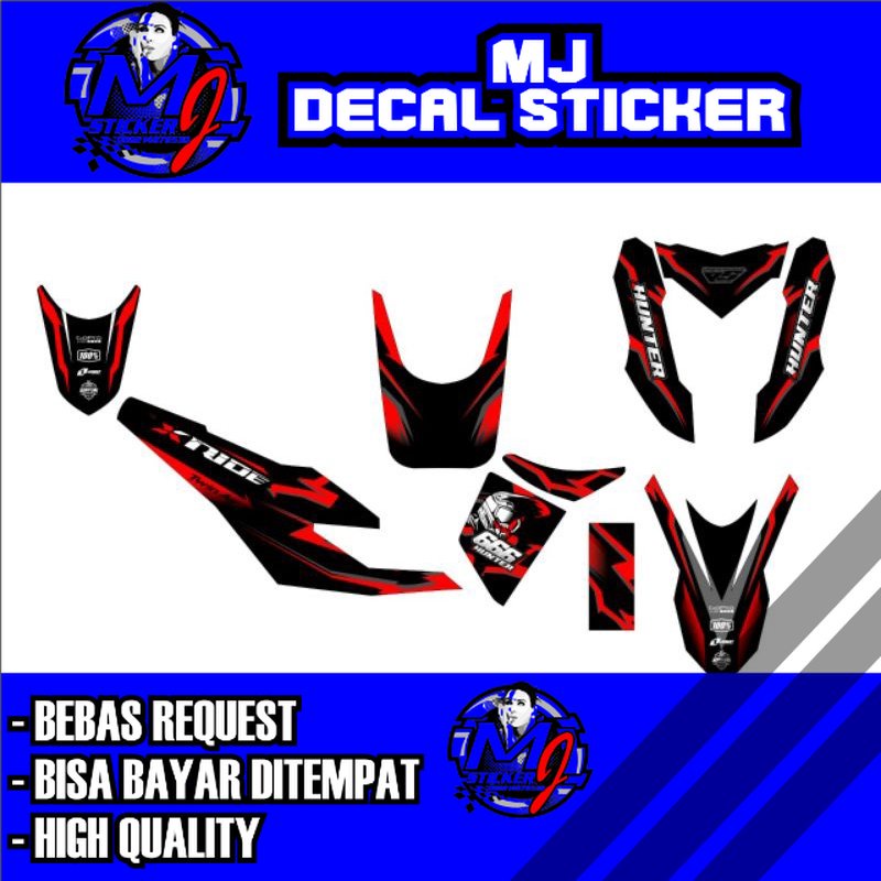 Decal stiker motor X ride Hologram | custom