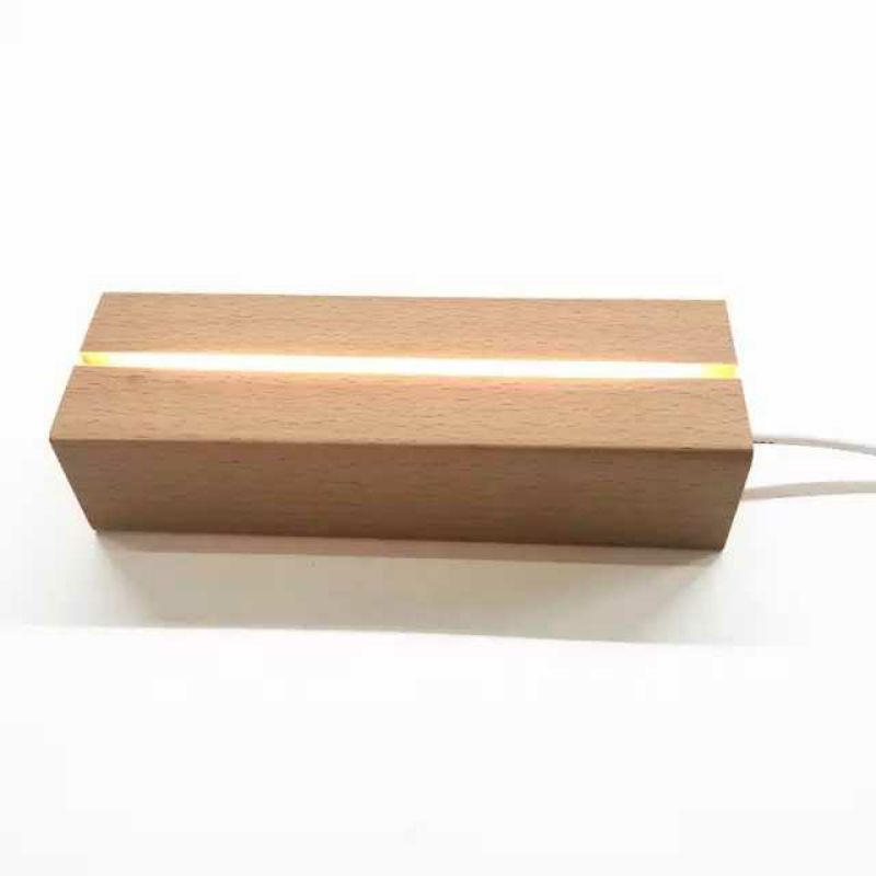 Base wood A3 acrylic led / grosir stand led acrylic / tatakan lampu hias acrylic besar