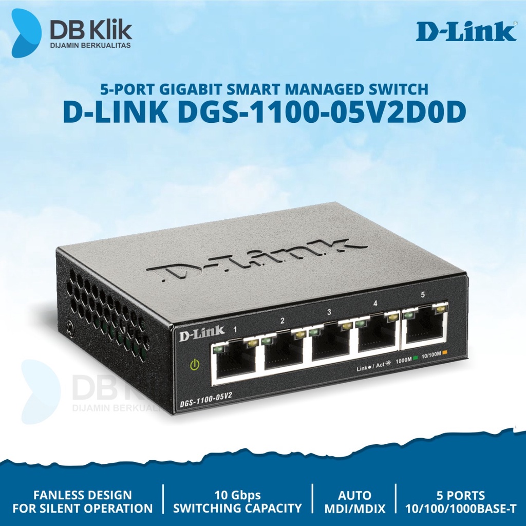 Switch D-Link DGS-1100-05V2 5P Gigabit SmartManaged-DLink DGS1100-05V2