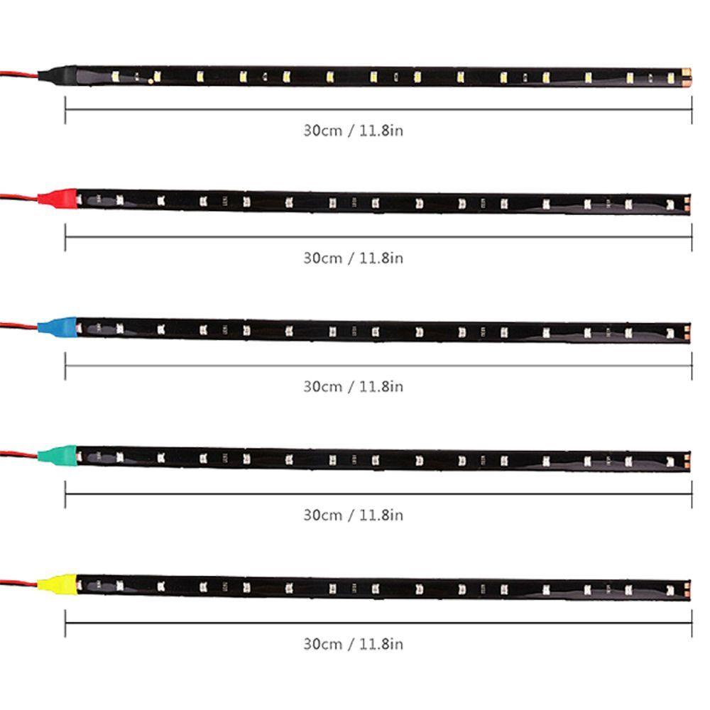 Lanfy Lampu LED Strip Mobil Universal Fleksibel 1PCS Patch Lamp Lampu Suasana Motor Auto Inerior Light Sepeda Siang Hari Berjalan Lampu Sepeda DIY Bohlam