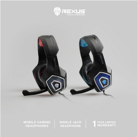 Headset Gaming Hedset Gamers Murah Rexus F65 RGB Microphone Bass Original Lighting Premium Garansi