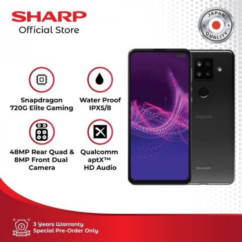 Sharp Aquos Sense 4 Plus 8/128 Garansi Resmi Indonesia