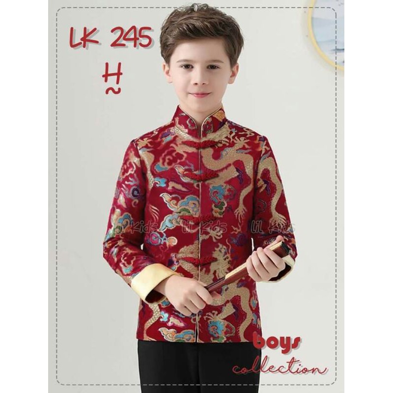 LK245 BAJU IMLEK COWOK  (KEMEJA PRINT  + CELANA KATUN)