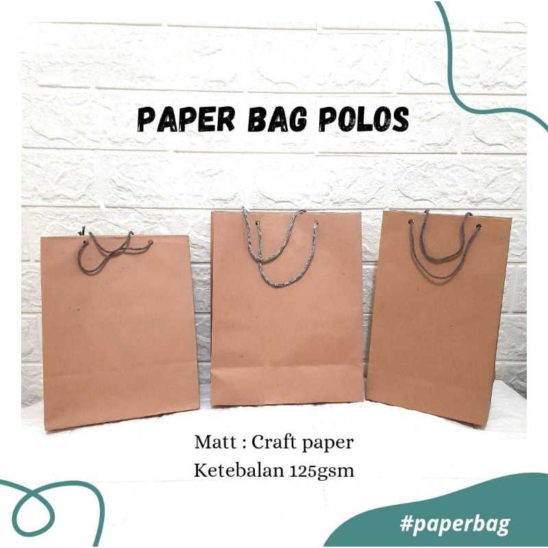 PAPER BAG POLOS/ TAS SONGGONG/ TAS KERTAS/ TAS HAJATAN MURAH