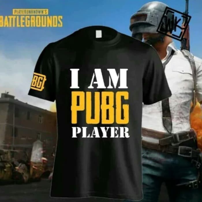 KAOS COMBED 30S BAJU I AM PUBG PLAYER   CHICKEN DINNER BOOYAH