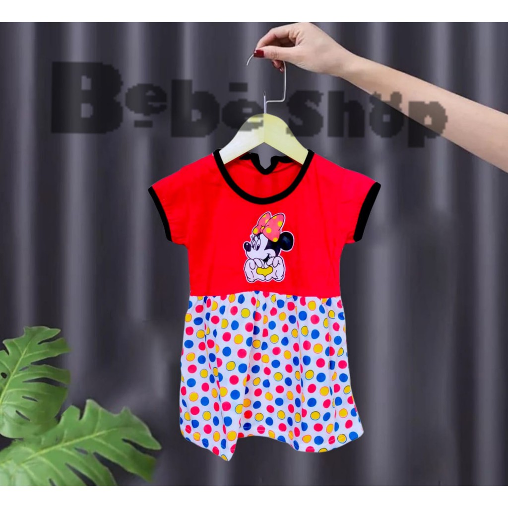 Dress Anak Karakter Mickey Mouse Usia 6 Sampai 18 BLN