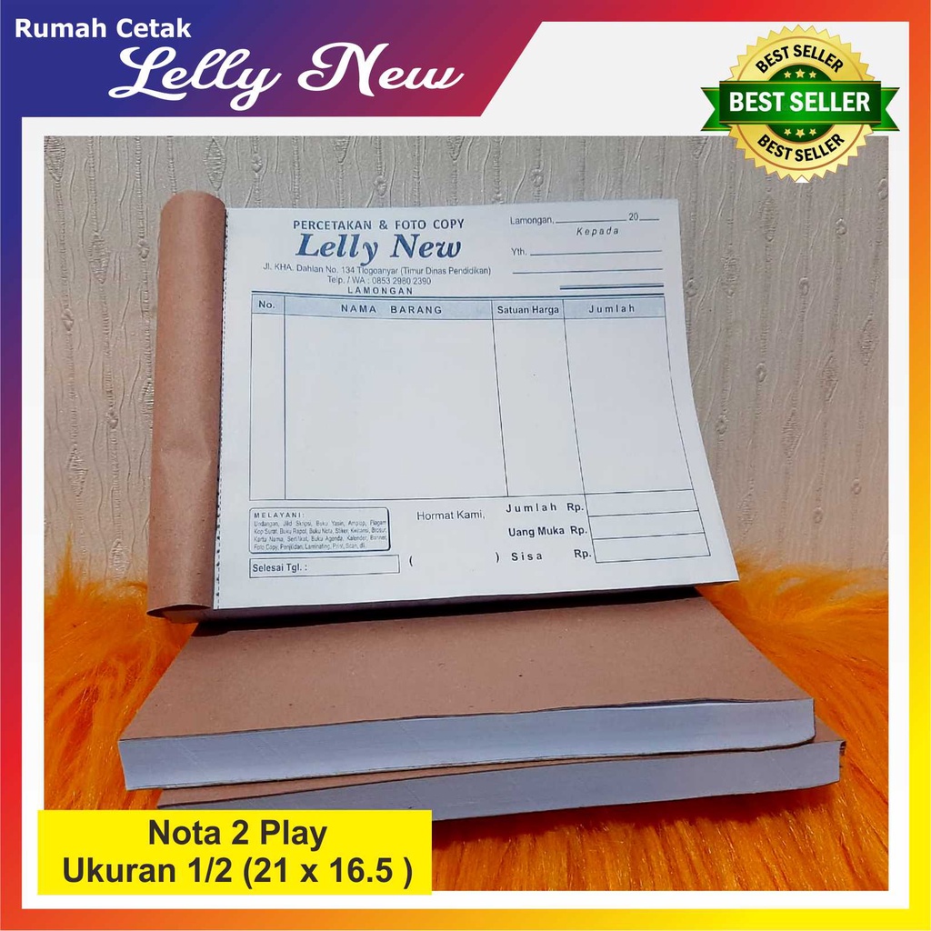 

Nota NCR Rangkap 2 Ukuran 1/2 Folio (21x16.5)