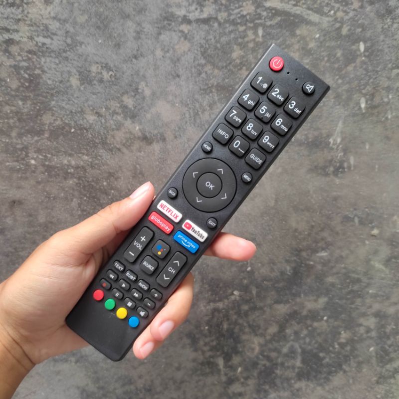 Remot TV POLYTRON Android Terbaru 100% New Dengan Youtube Dan Netflix - Remot TV POLYTRON - Remot Sm