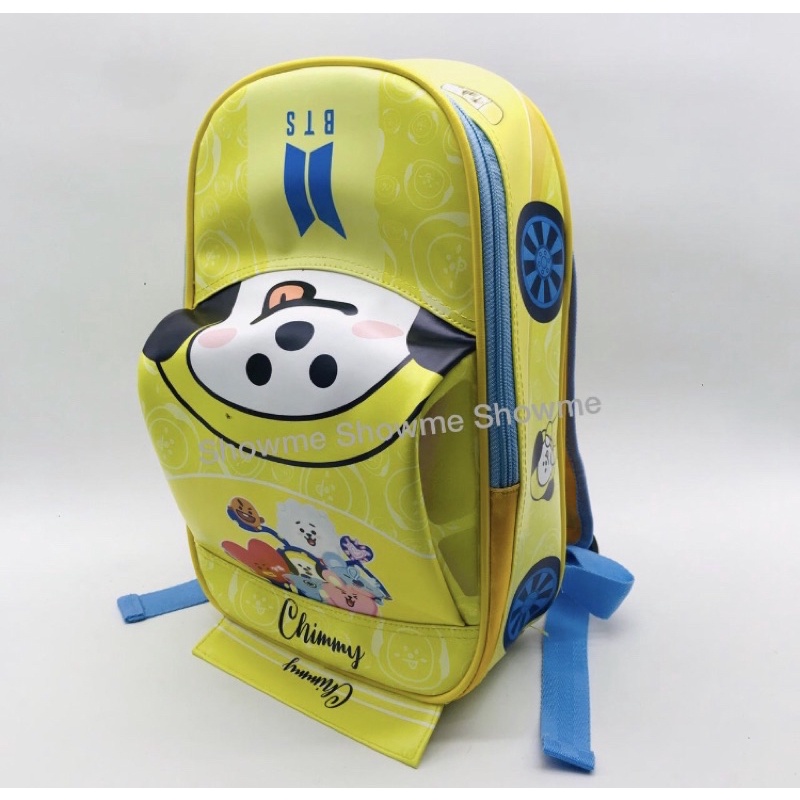 SHOWME TAS RANSEL MOBIL ANAK SEKOLAH PAUD - TK KARAKTER LUCU KUALITAS PREMIUM BATOK GAMBAR PAKAI BUSA - BTS - CHIMMY CUTE