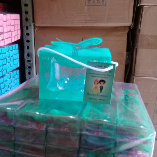 Souvenir cangkir kemas mika motif