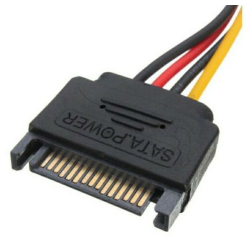 SKU-1281 KABEL SATA 15 PIN MALE TO DUAL FEMALE SPLITTER CABANG MODEL L