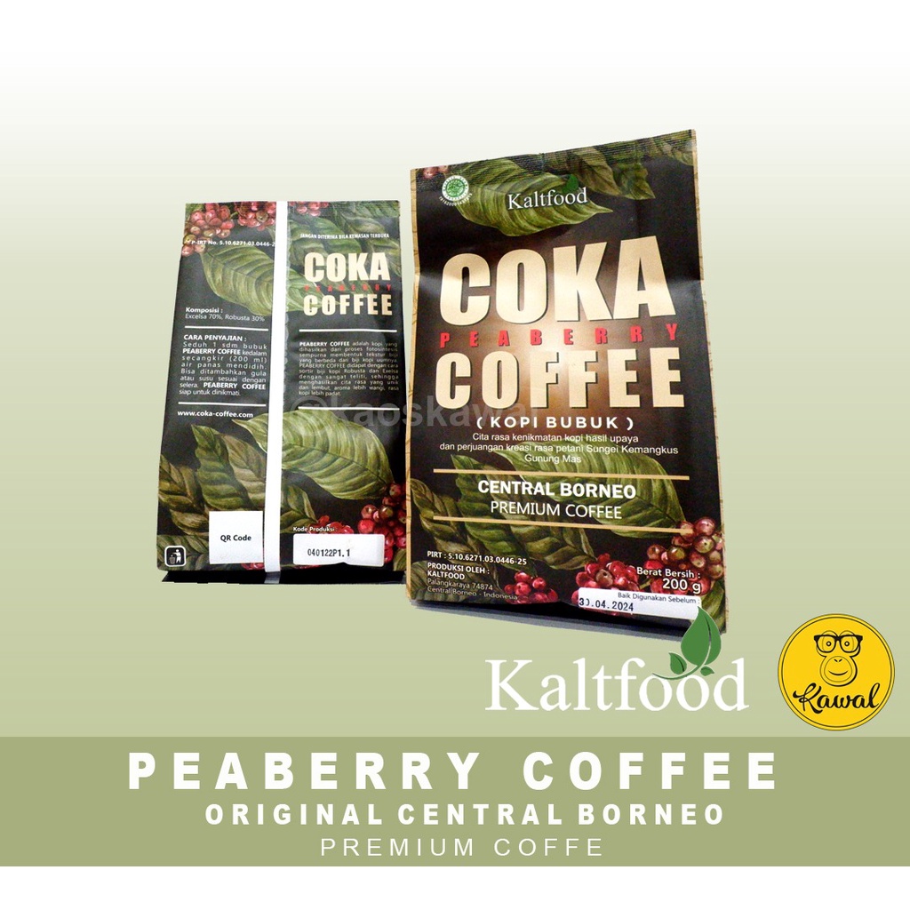 

COKA COFFEE PEABERRY , KOPI ASLI KALIMANTAN