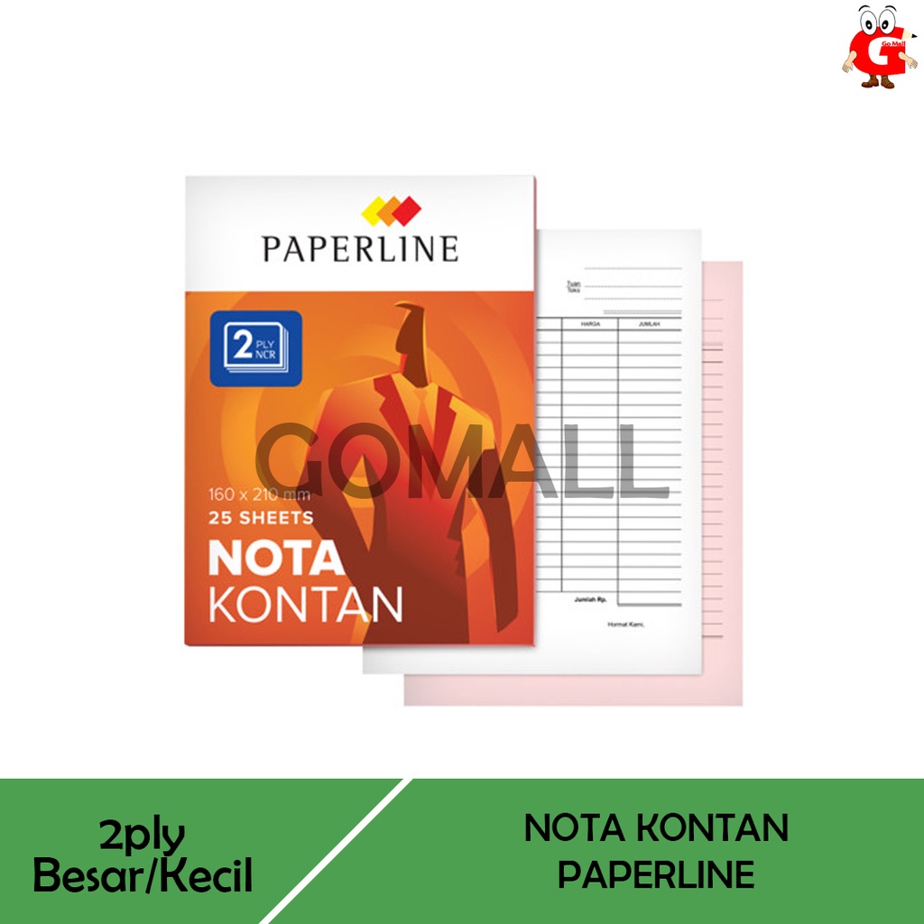 

Nota Kontan 2ply PAPERLINE Buku Nota Kontan Besar/Kecil 2ply